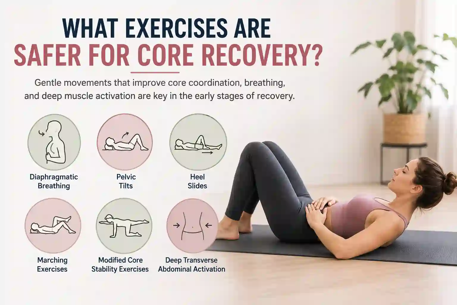 Which exercises may help diastasis recti West Ealing?